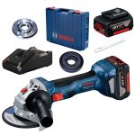 Шліфмашина кутова акумуляторна Bosch Professional GWS 180-LI 125мм 18В 2х4А·год 11000об/хв 2кг