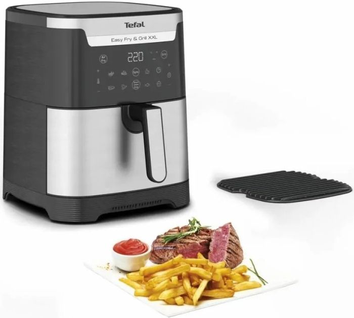 Мультипечь Tefal EasyFry&Grill XXL, 1830Вт, чаша-6.5л, сенсорное управл., 8 програм, пластик, серо-черный