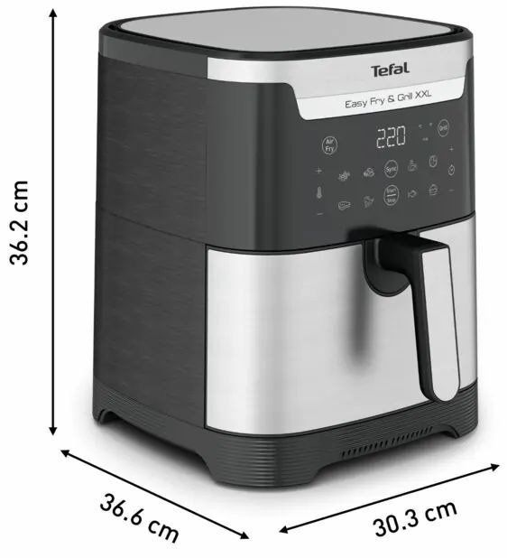 Мультипечь Tefal EasyFry&Grill XXL, 1830Вт, чаша-6.5л, сенсорное управл., 8 програм, пластик, серо-черный