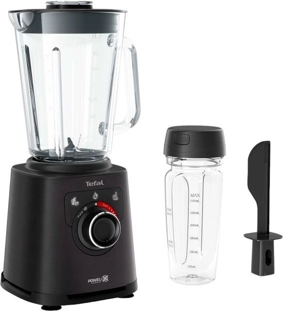 Блендер Tefal стационарный Perfectmix+ 1200Вт, чаша-2000мл, емкость для смузи, стекло, черный