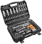 Набор инструмента Neo Tools, набор торцевых головок, 108шт, 1/2", 1/4", CrV, кейс