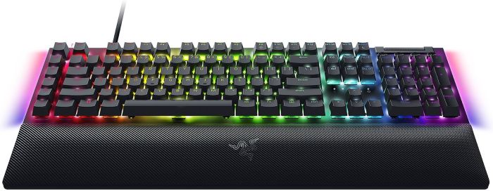 Клавиатура механическая Razer BlackWidow V4, 114key, Yellow Switch, USB-A, EN/RU, RGB, чёрный