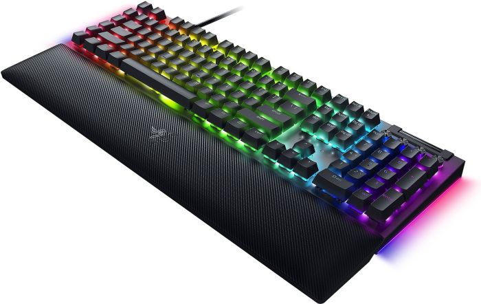 Клавиатура механическая Razer BlackWidow V4, 114key, Yellow Switch, USB-A, EN/RU, RGB, чёрный