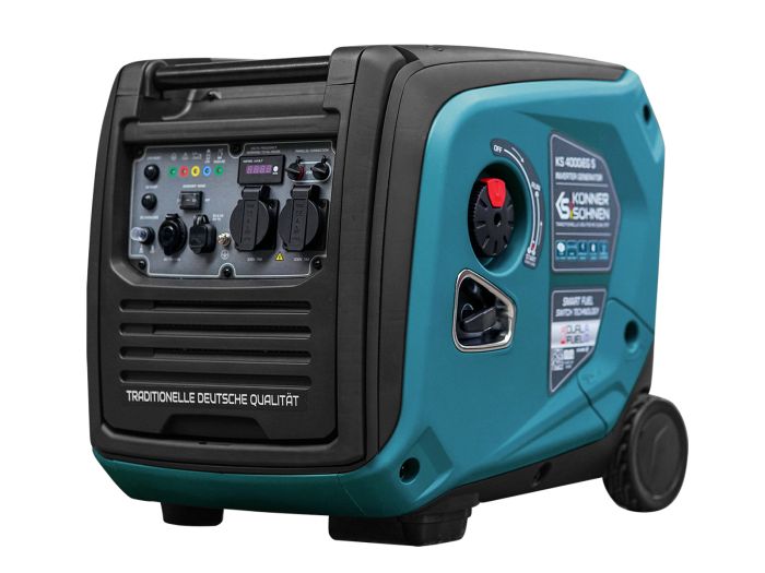 Генератор газо-бензиновый инверторный Konner&Sohnen KS 4000iEG S, 230В, 4.0кВт, электростартер, 40кг