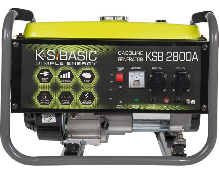 Генератор бензиновий Konner&Sohnen Basic KSB 2800A, 230В, 2.8кВт, ручний стартер, 36.2кг