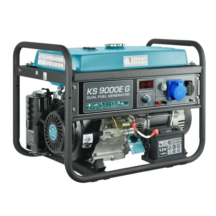 Генератор газо-бензиновый Konner&Sohnen KS 9000E G, 230В, 6.5кВт, электростартер, 83.0кг