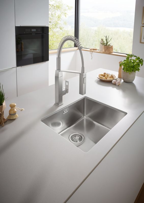 Мийка кухонна Grohe K700U, нерж.сталь, прямокут., без крила, 550x450x200мм, чаша - 1, уніврсальна, матовий графіт