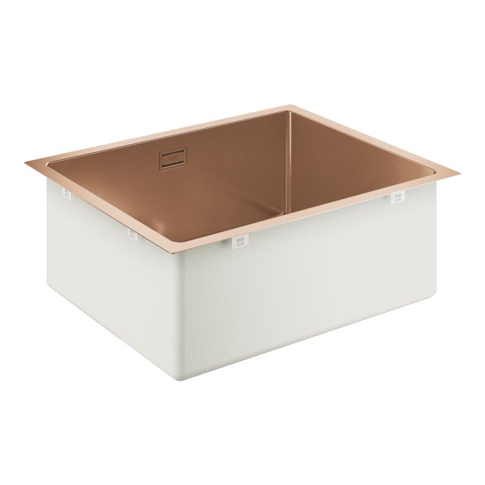 Мойка кухонная Grohe K700U, нерж. сталь, прямоуг., без крыла, 550x450x200мм, чаша - 1, универсальная, матовый теплый закат