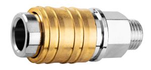 Муфта быстросъемная Neo Tools к компрессору, 1/4", 16бар, нержавеющая сталь, латунь
