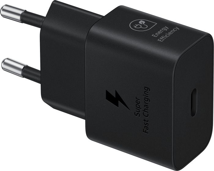 Зарядний пристрій мережевий Samsung 25Вт USB-С, кабель USB-C > USB-C, 1м, чорний