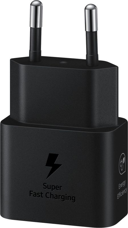 Зарядний пристрій мережевий Samsung 25Вт USB-С, кабель USB-C > USB-C, 1м, чорний