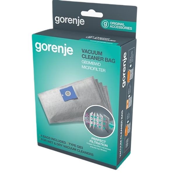 Универсальные мешки   микрофибра 4 шт 730636 Gorenje GB3