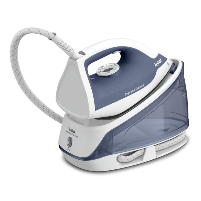 Утюг-парогенератор Tefal Optimal, 2200Вт, 1200мл, паровой удар -190гр, постоянный пар - 110гр, керам. подошва, бело-синий