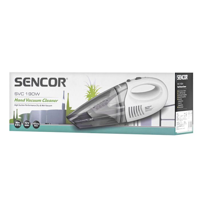 Пилосос Sencor  автомобільний, 450Вт, конт пил -0.5л, автон. робота до 15хв, вага-1.5кг, білий