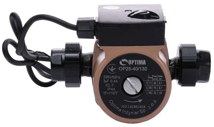 Насос циркуляционный Optima OP25-40-130, G 1 1/4", 10 бар, 130мм, 71Вт, 230В