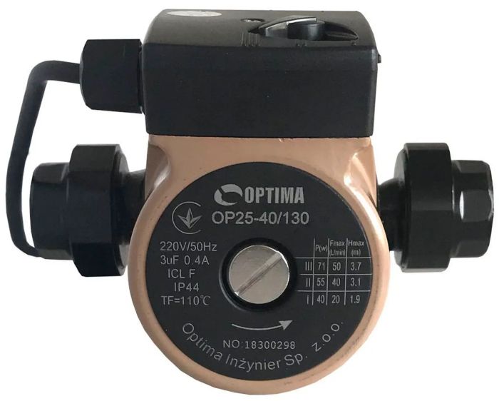 Насос циркуляционный Optima OP25-40-130, G 1 1/4", 10 бар, 130мм, 71Вт, 230В