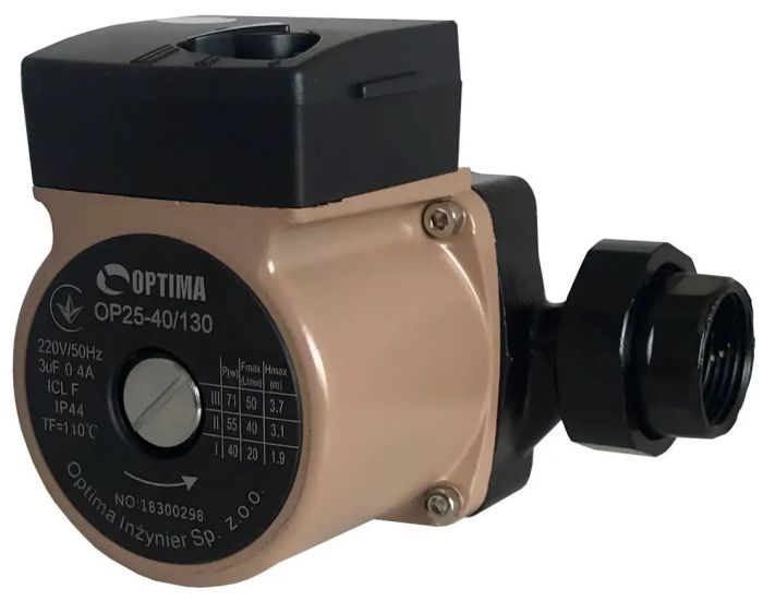 Насос циркуляционный Optima OP25-40-130, G 1 1/4", 10 бар, 130мм, 71Вт, 230В