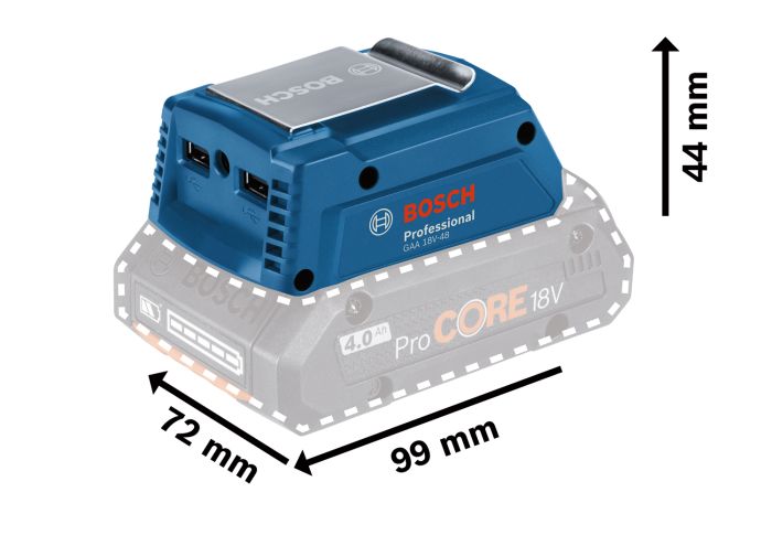 Адаптер USB для батареї Bosch Professional GAA 18V-48 2.4А