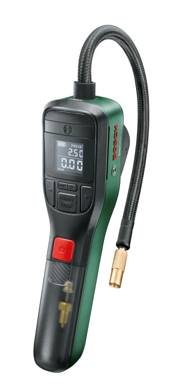Компресор автомобільний акумуляторний Bosch EasyPump, 3.6 В, 3 Ач, 10.3 бар, 10 л/хв, 0.4кг