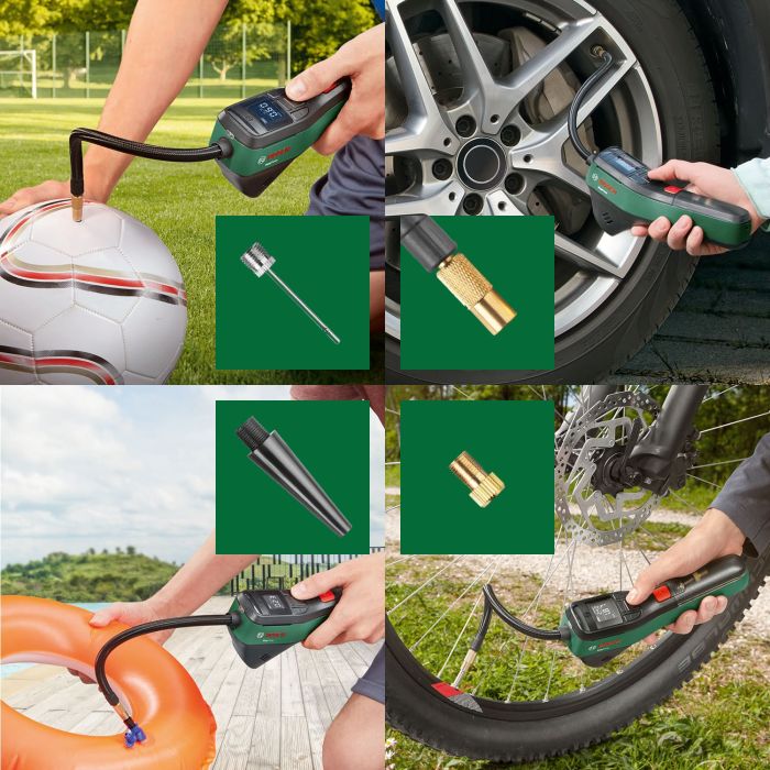 Автомобильный компрессор аккумуляторный Bosch EasyPump, 3.6 В, 3 Ач, 10.3 бар, 10 л/мин, 0.4кг