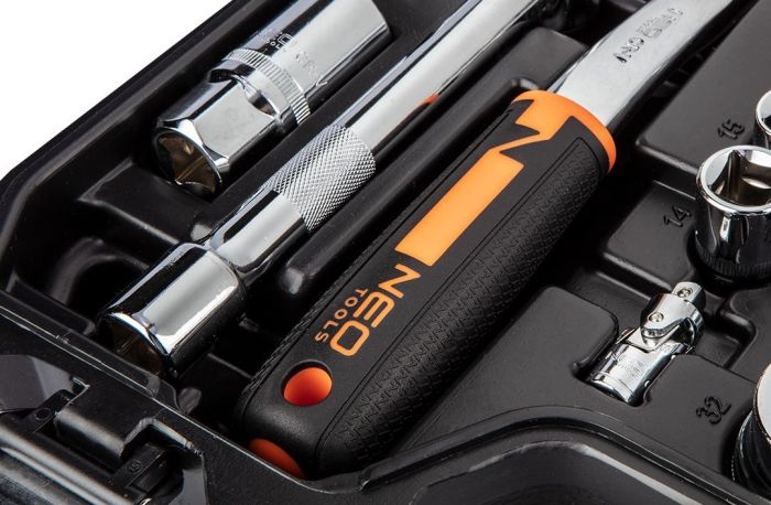 Набор инструмента Neo Tools, 82шт, 1/2", 1/4", CrV, eco кейс