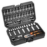 Набор инструмента Neo Tools, Набор торцевых головок, 73шт, 1/2", 1/4", CrV, кейс