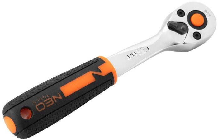 Набір торцевих головок Neo Tools, 1/2", тріскачка 90 зубців, CrV, 12шт