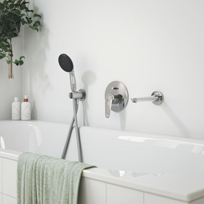 Змішувач для ванни Grohe QuickFix Swift прихованого монтажу, хром