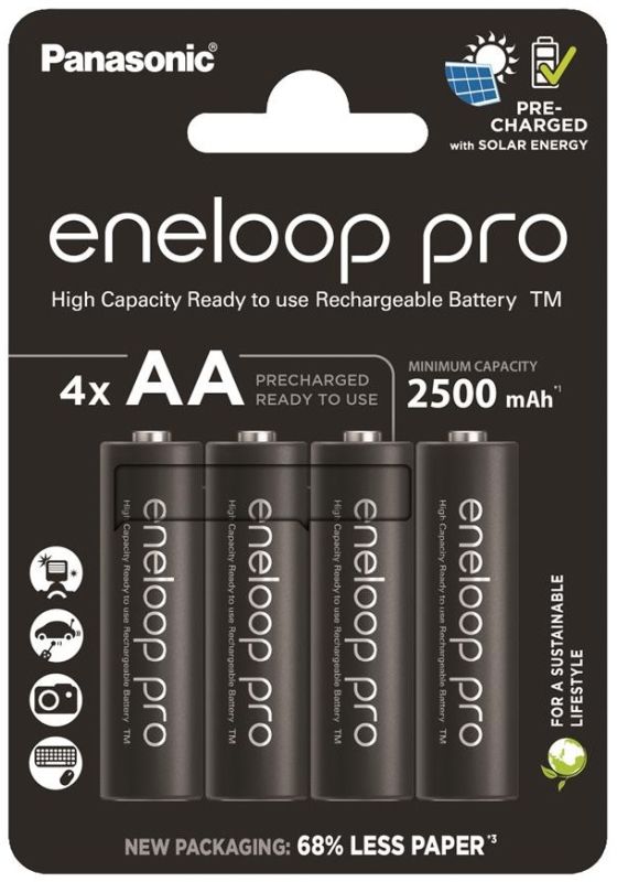 Аккумулятор Panasonic Eneloop NI-MH Pro AA 2500 мАч, 4 шт
