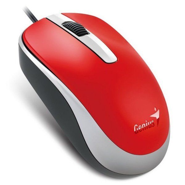 Миша Genius DX-120, USB-A, червоний