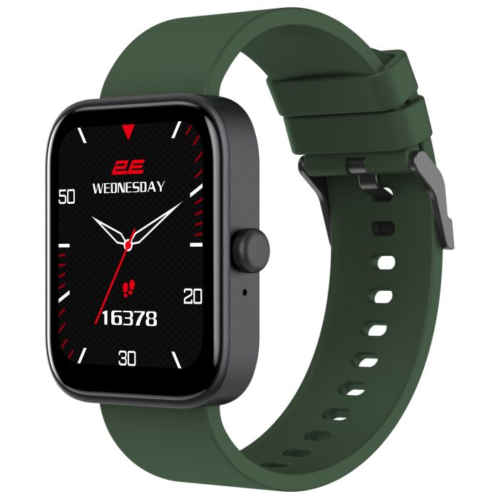 Смарт-годинник 2E Alpha SQ Music Edition 46мм, 1.78", 368x448, AMOLED, BT 5.2, Чорно-зелений