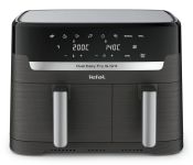 Мультипіч Tefal Dual EasyFry&Grill AirFryer, 2700Вт, чаша-5.2+3.1л, сенсорне керув., 2 чаши, гриль, пластик, чорний