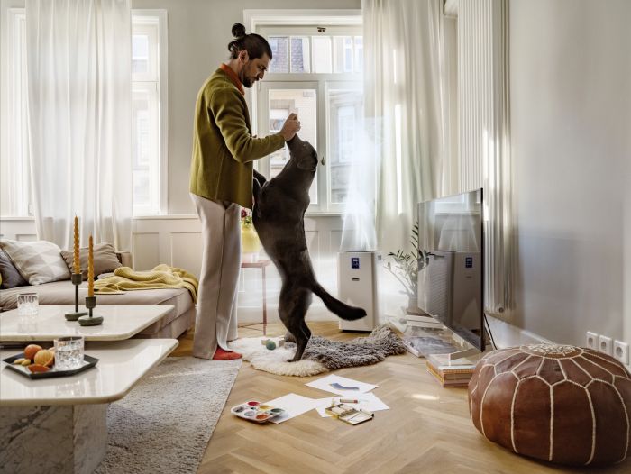 Очиститель воздуха Karcher AF 50, 50м2, 520м3/час, дисплей, 2 HEPA фильтра, 4 режима,  инд. загр., белый
