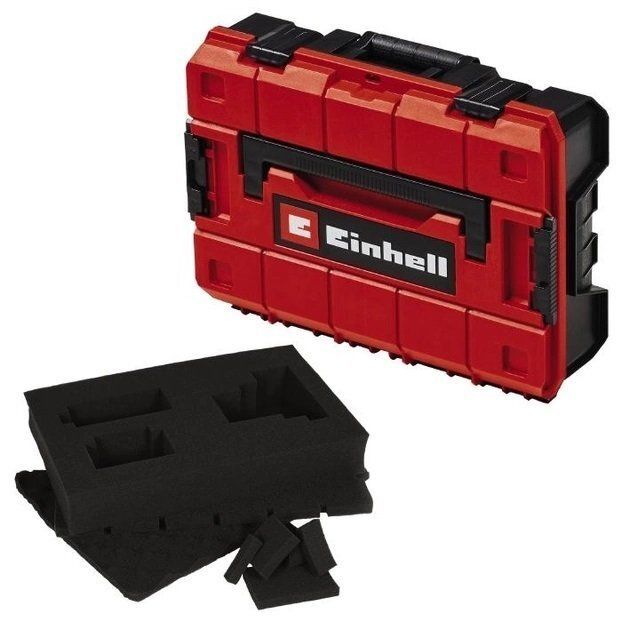 Кейс для инструмента Einhell E-Case S-F, 13.1х44.4х33см, поролоновый вкладыш Grid Foam Set, пластик