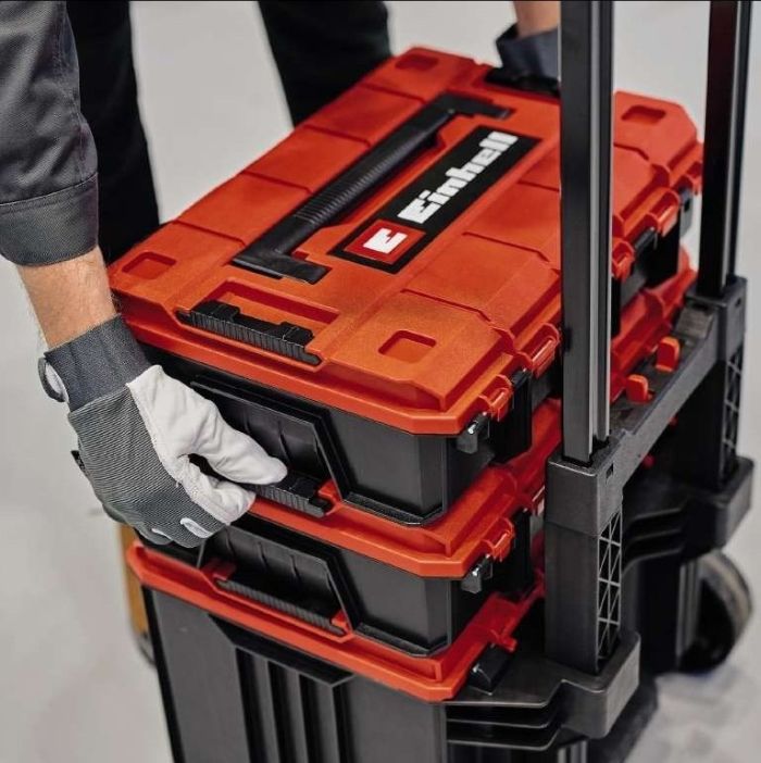 Модульная система для инструмента Einhell E-Case Tower, на колесиках, 3 ящика модуля, 64.5х48х42.5см