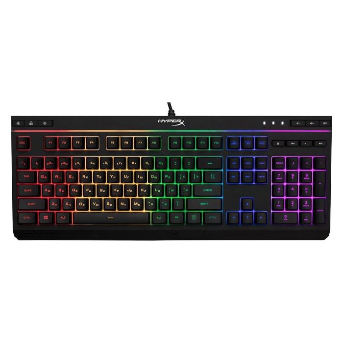 Клавиатура мембранная HyperX Alloy Core 114key, USB-A, EN/UK, RGB, черный