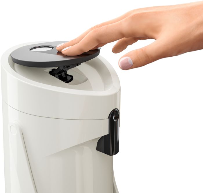 Термос Tefal Ponza Pump, 1.9л, пластик, стекло, белый