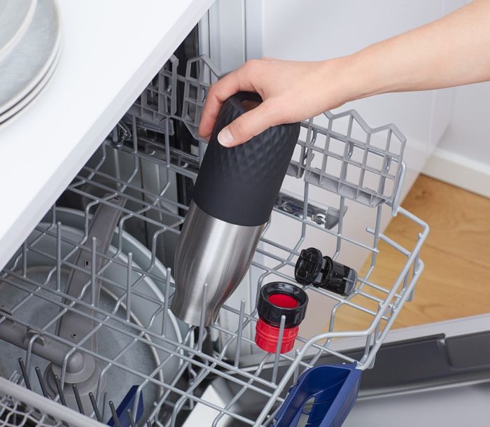 Термопляшка Tefal Bludrop soft touch, 500мл, нержавіюча сталь, графітовий