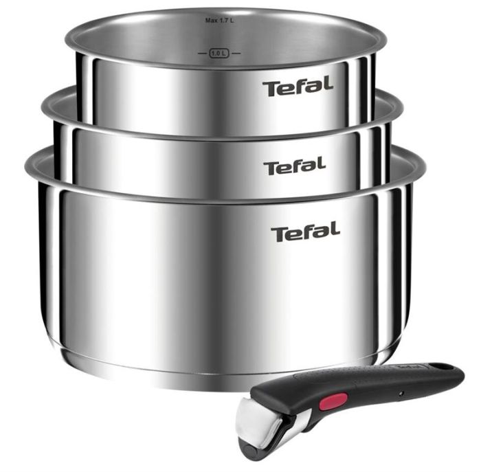 Набір посуду Tefal Ingenio Emotion, змінна ручка, 4предмети, нержавіюча сталь, бакеліт