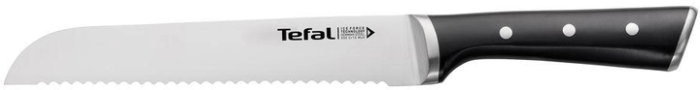 Ніж для хліба Tefal Ice Force, 20см, нержавіюча сталь, пластик, чорний