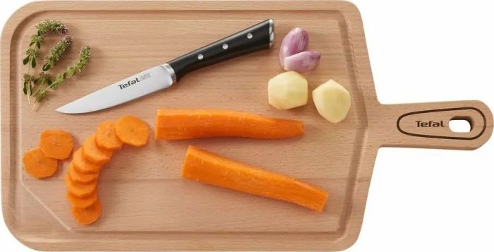 Набор ножей Tefal Ice Force, 5пр., с деревянной колодкой, нержавеющая сталь, платик, черный