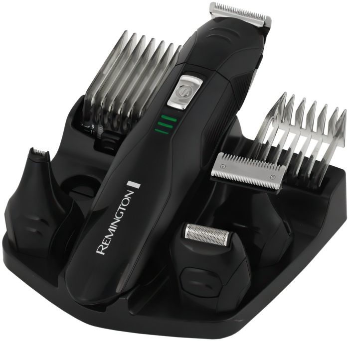 Набор для стрижки Remington для бороды Edge all in one kit, усов, головы, носа и тела, акум., насадок-10, титан.напыл., черный