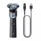 Бритва електр. Philips Series 5000X роторная, 4.5Вт,  бритв.головок-3, Li-Ion, сух.+влажн., черно-синий