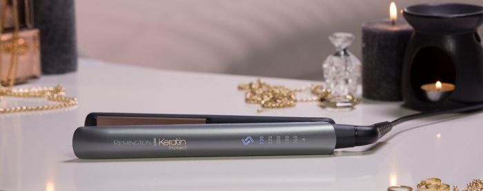 Випрямитель Remington Keratin Protect, 55Вт, темп.режимов-5, 160-230С, керамика, серебристый