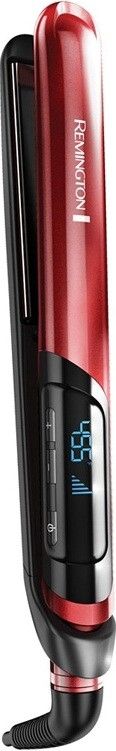 Випрямляч Remington Silk Straightener, 300Вт, 150-235С, дисплей, кейс, кераміка, чорно-червоний