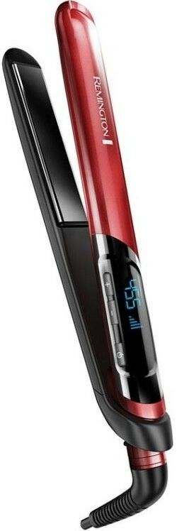 Випрямляч Remington Silk Straightener, 300Вт, 150-235С, дисплей, кейс, кераміка, чорно-червоний