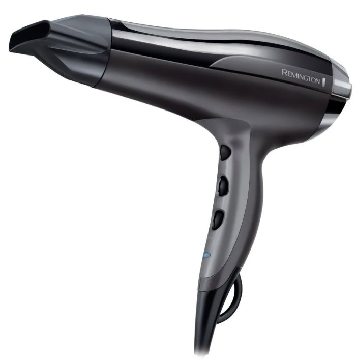 Фен Remington Pro-Air Turbo, 2400Вт, 3 режими, дифузор,турмалінова  іоніз-я, хол. обдув, чорний