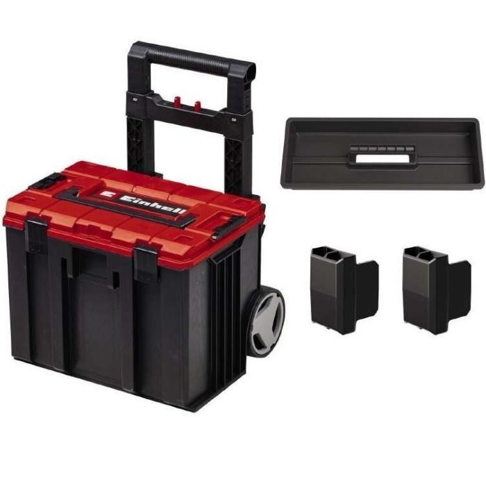 Ящик модульный для инструмента Einhell E-Case L, на колесиках, телескопическая ручка, 40.6х44.4х35.5см, пластик