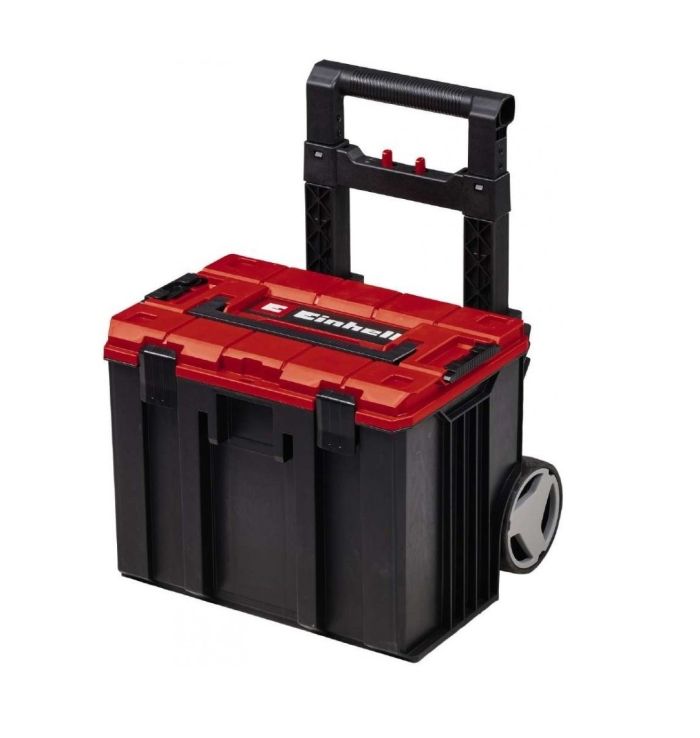 Ящик модульный для инструмента Einhell E-Case L, на колесиках, телескопическая ручка, 40.6х44.4х35.5см, пластик