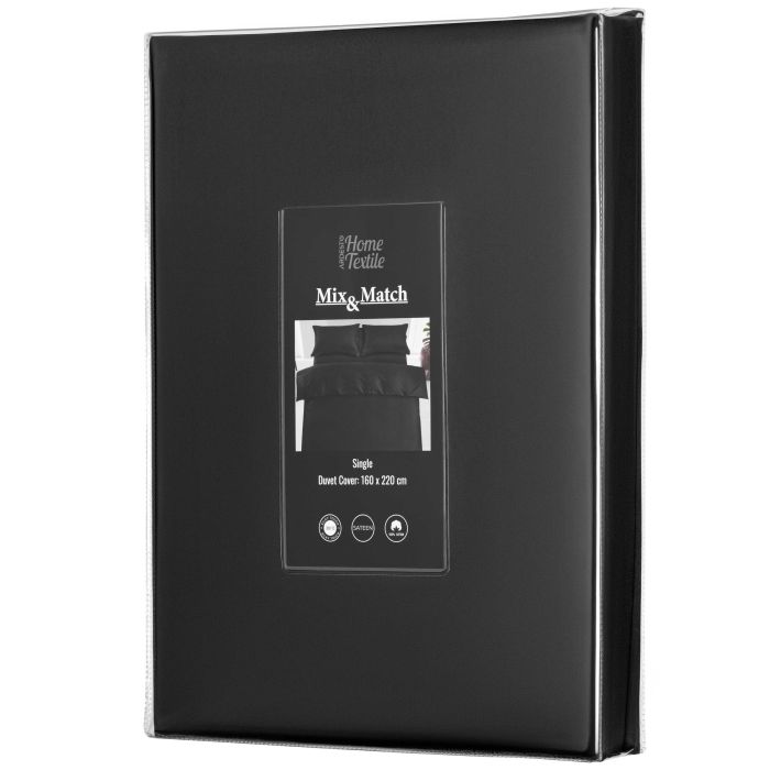 Пододеяльник Ardesto Mix&Match Premium, 160х220см, 100% хлопок, сатин,  черный
